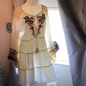 Boho Chic embroidered Free People dress